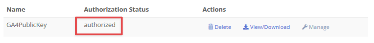 GA4 sftp import cost SSH Key Authorised