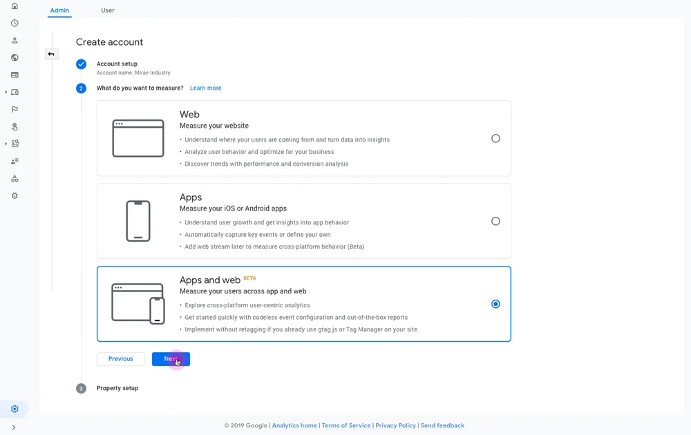 GA4 web+app