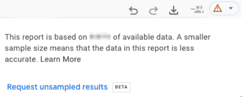 ga4 request unsampled results