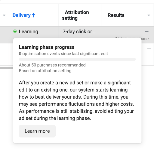 meta learning phase progress